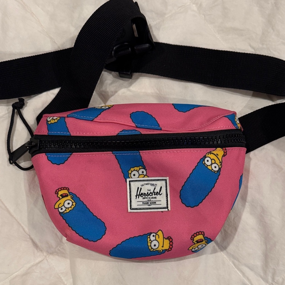 Herschel Supply Company Pink and Blue Simpsons Print Waist Bag
